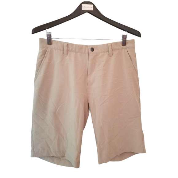 Adidas Khaki Shorts Men's Size 32‎ Inseam 10 in - Picture 1 of 8